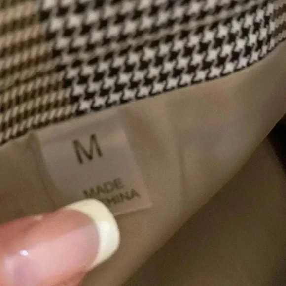 BAGATELLE Collection Houndstooth Plaid Pleated Lined Mini Skirt Size Med… - Picture 9 of 11